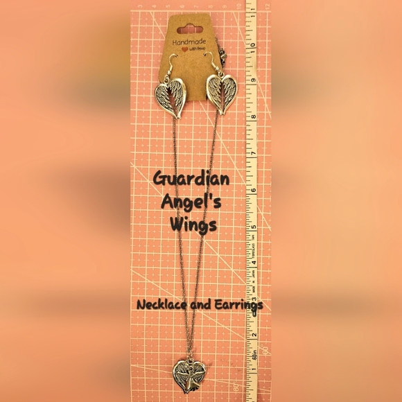 Guardian Angel's Necklace and Earrings, Handmade NWOT - Picture 1 of 1